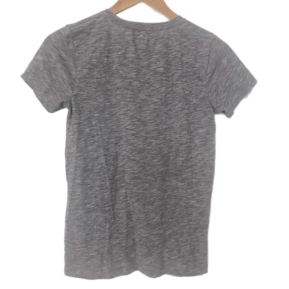 J. Crew Floral Embroidered Soft Grey Tee Size Extra Small